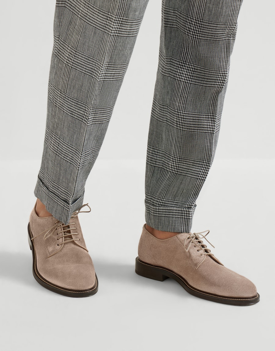 Derbies en cuir de veau retourné Marron Homme - Brunello Cucinelli