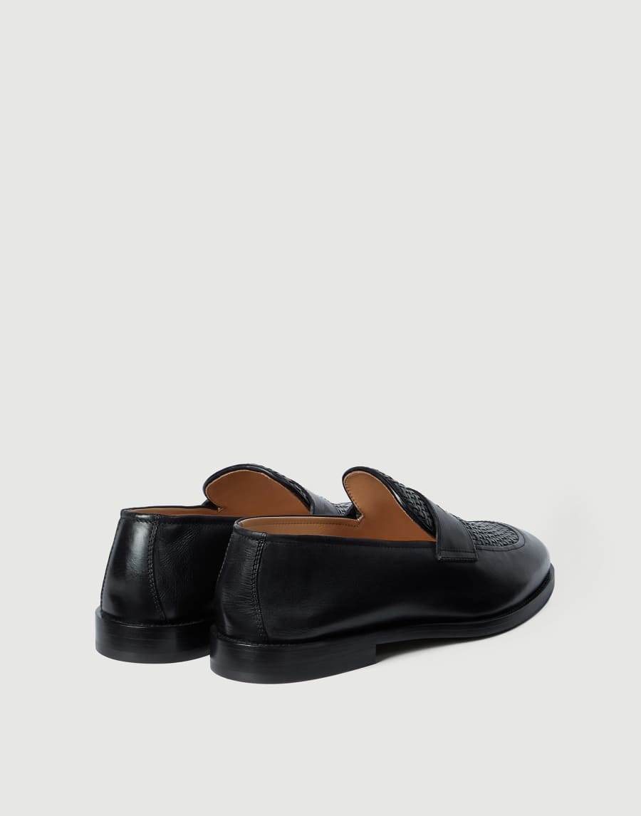 Calfskin penny loafers Black Man - Brunello Cucinelli