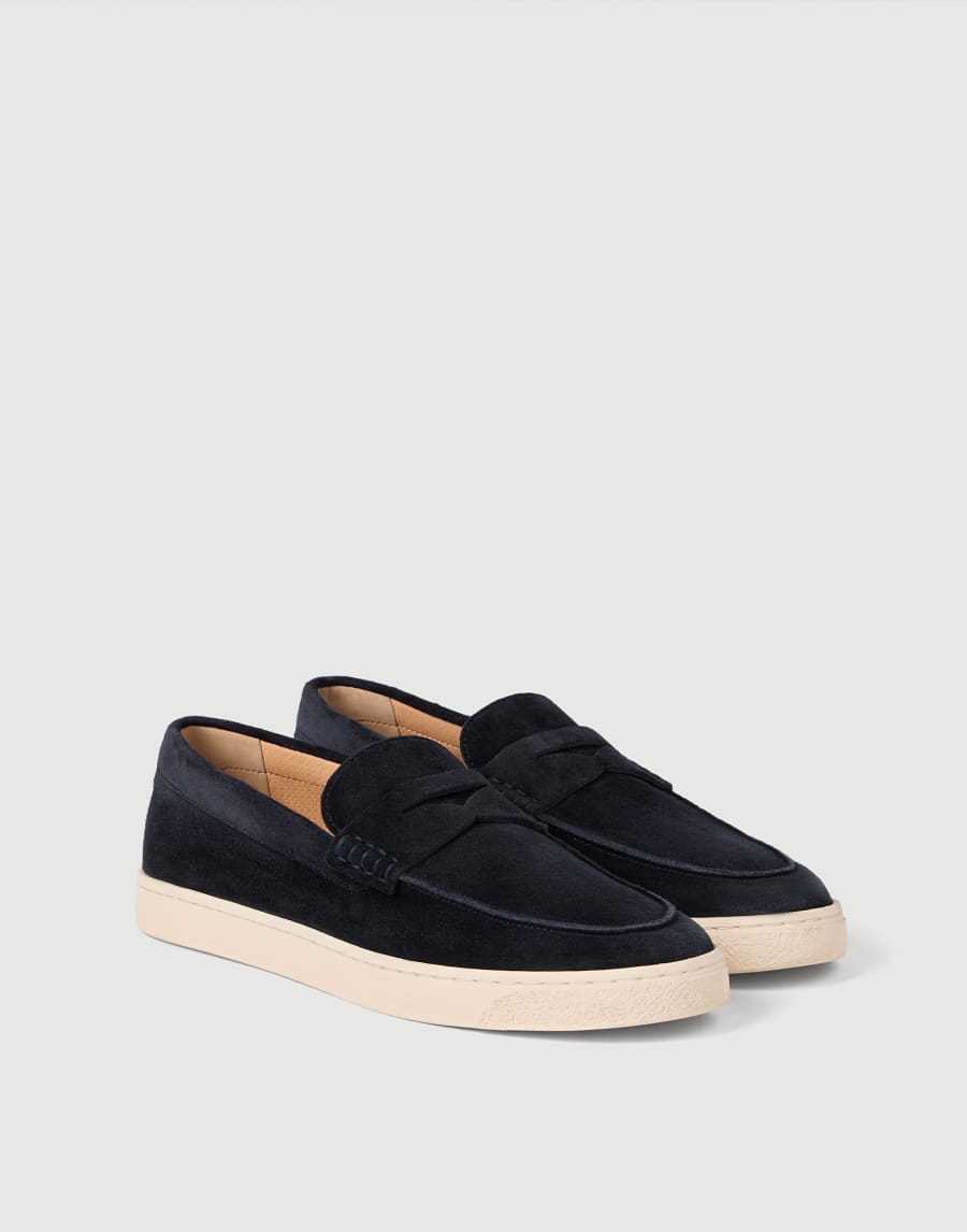 Suede slip-on Blue Man - Brunello Cucinelli