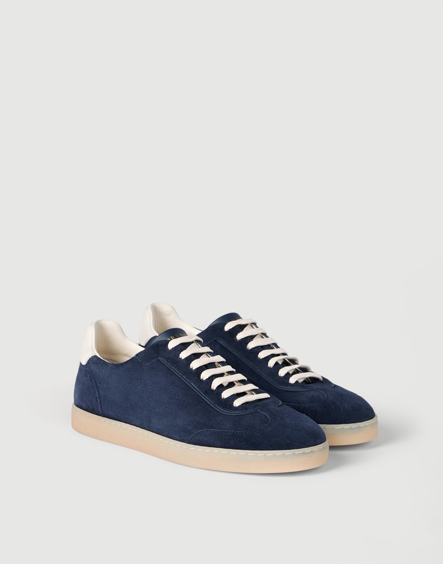 Suede sneakers Avio Blue Man - Brunello Cucinelli