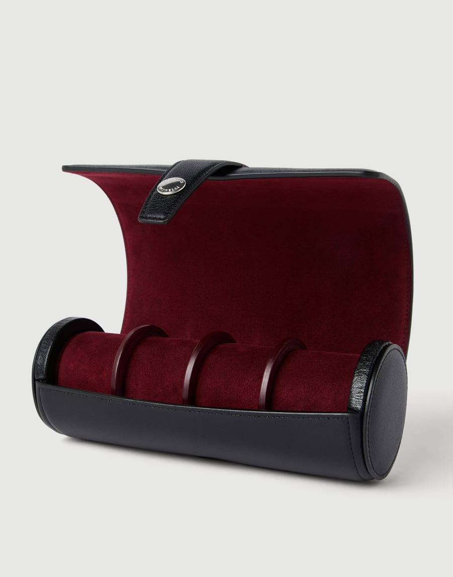 Grained leather watch box Black Man - Brunello Cucinelli