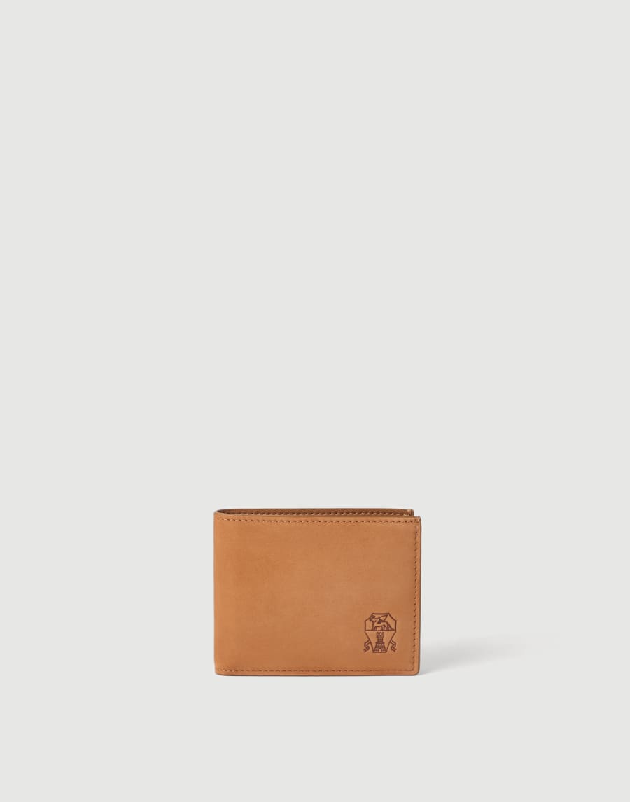 Nubuck wallet Cognac Man - Brunello Cucinelli