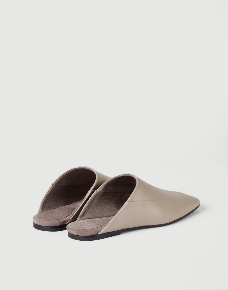 Calfskin slippers Beige Woman - Brunello Cucinelli
