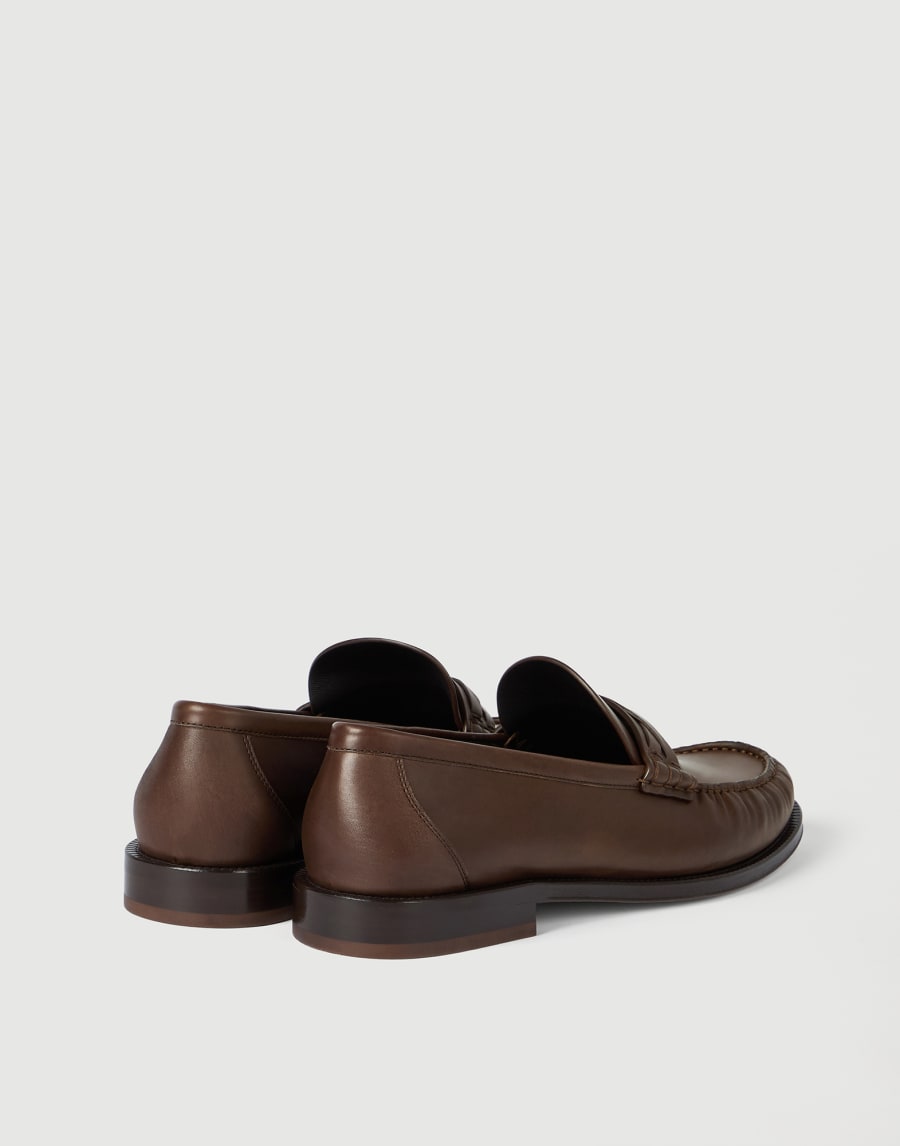 Calfskin loafers Rust Brown Man - Brunello Cucinelli
