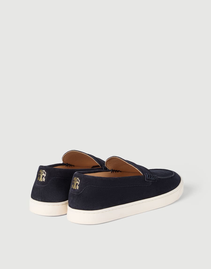 Suede slip-on Navy Blue Man - Brunello Cucinelli