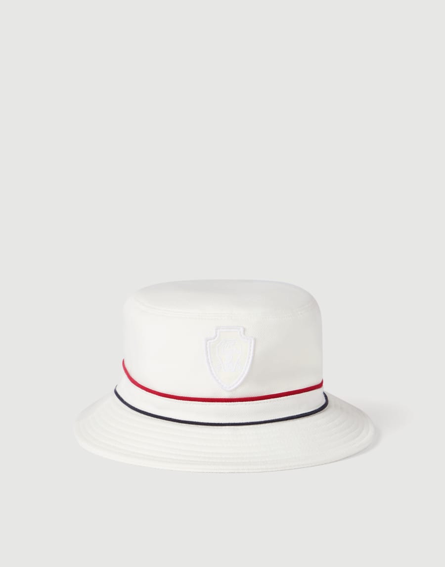 Bucket hat with logo White Woman - Brunello Cucinelli