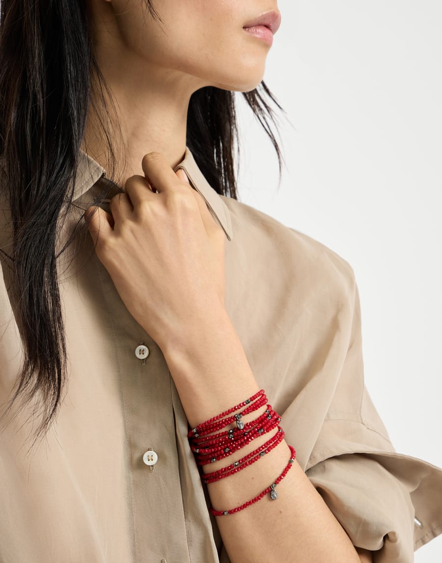 Wrap Bracelet Red Woman - Brunello Cucinelli