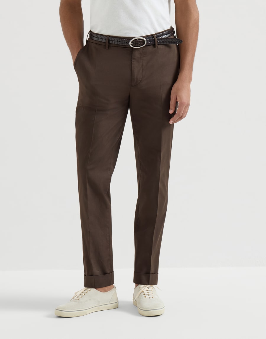 Italian fit trousers Brown Man - Brunello Cucinelli