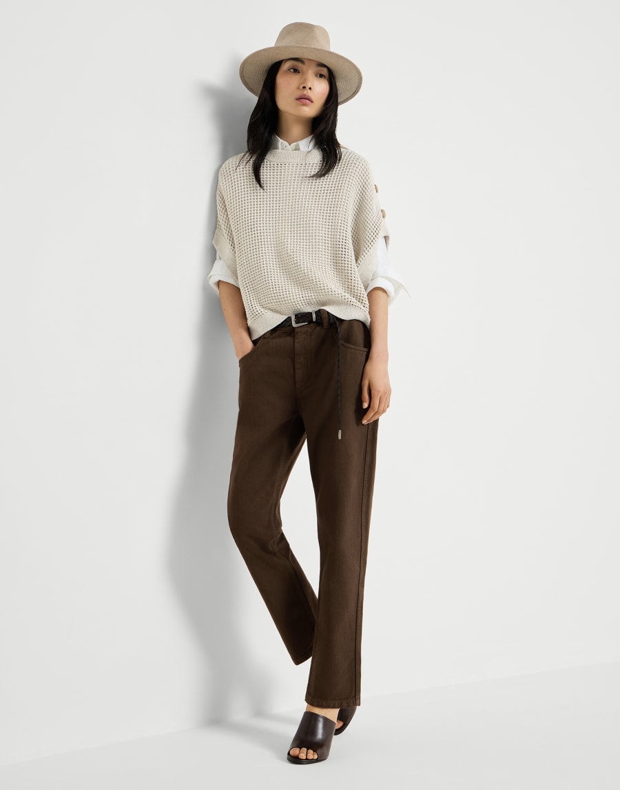 Straight five-pocket trousers Chocolate Woman - Brunello Cucinelli