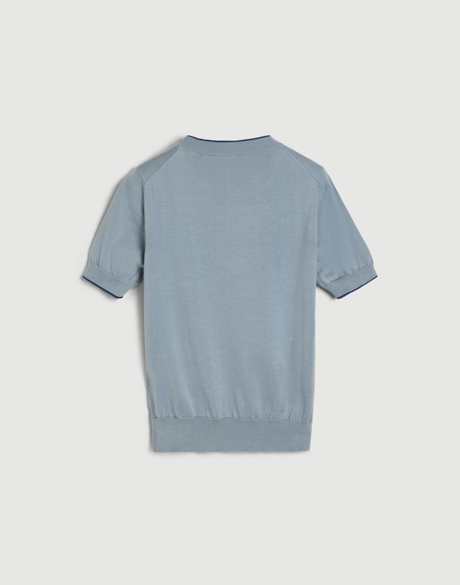 Lightweight knit T-shirt Sky Blue Boys - Brunello Cucinelli