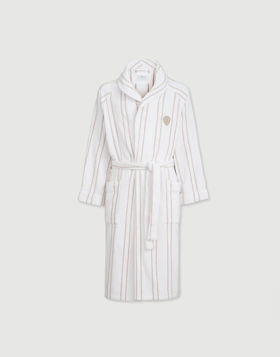 Terrycloth bathrobe Beige Lifestyle - Brunello Cucinelli