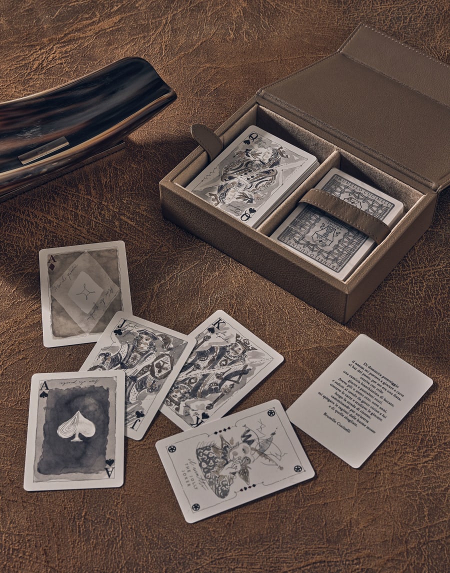 Playing cards with box Light Brown Lifestyle - Brunello Cucinelli
