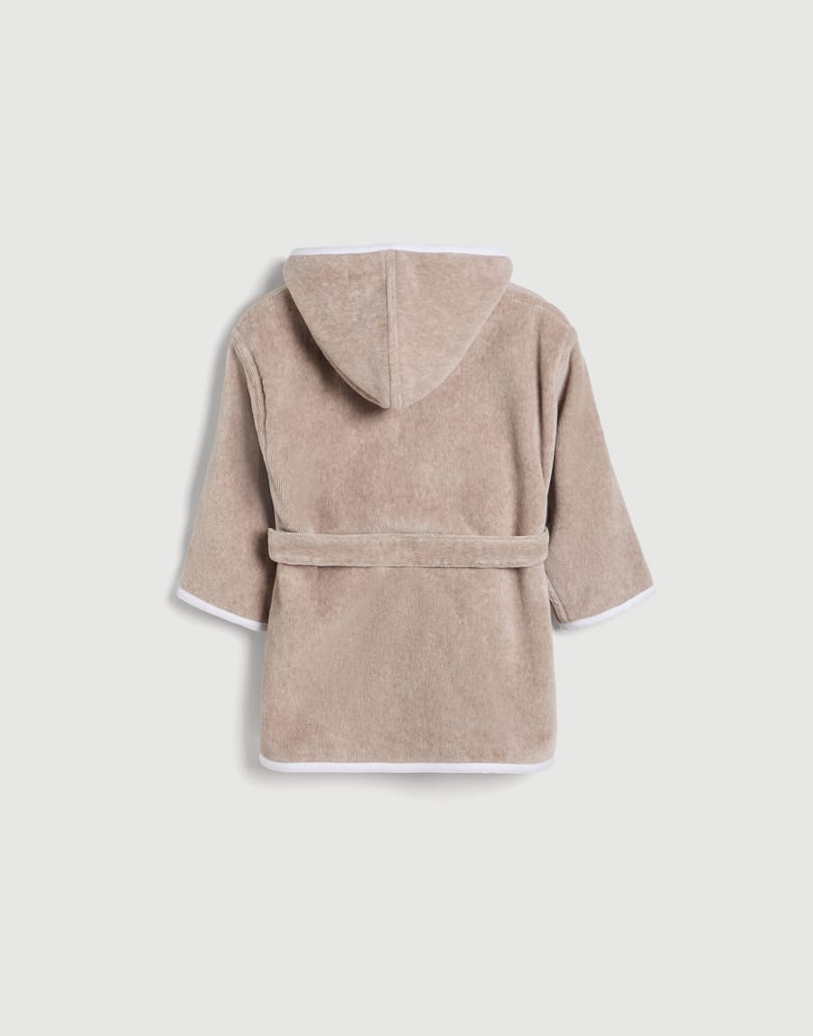 Cotton terrycloth bathrobe Beige Baby - Brunello Cucinelli
