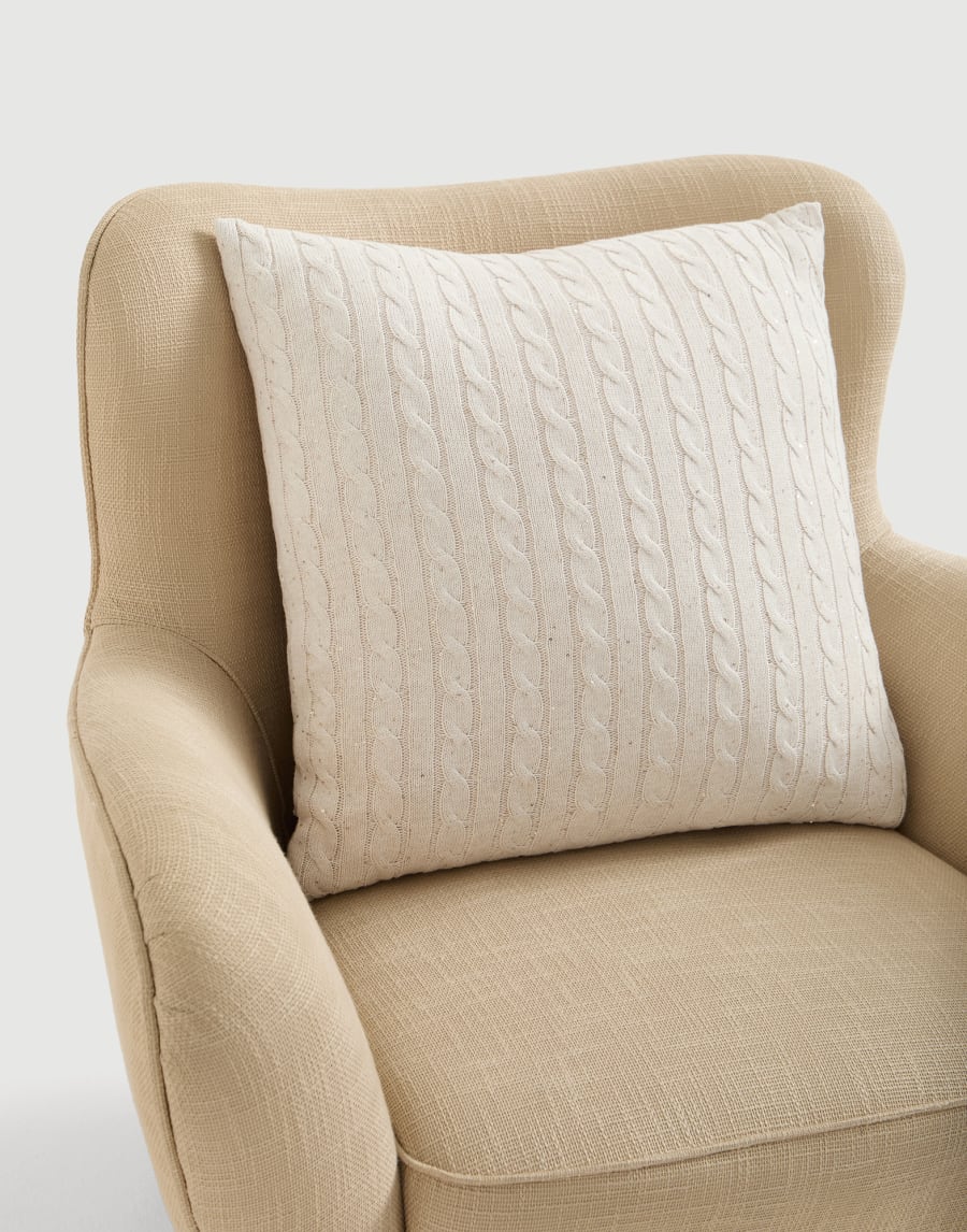 라지 니트 쿠션 오트 라이프스타일 - Brunello Cucinelli