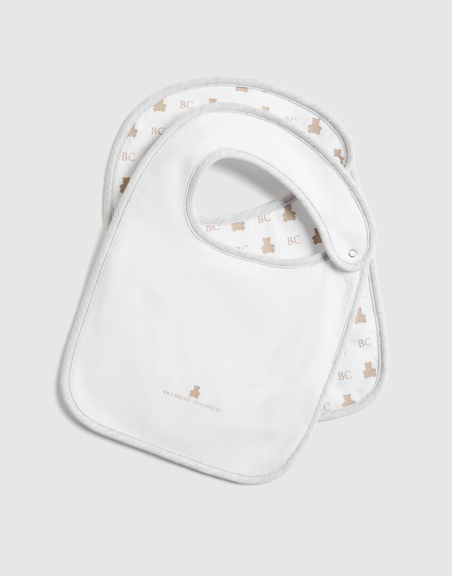 Набор из двух нагрудников Baby Bernie Белый Малыши - Brunello Cucinelli
