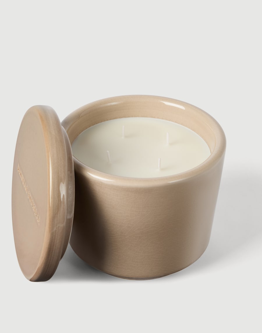 超大号香味蜡烛,配套罐盖 深褐色 生活风格 - Brunello Cucinelli