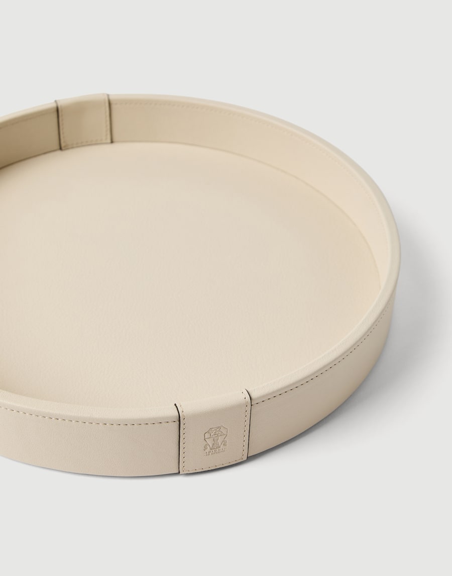 Petit plateau en bois et cuir Riz Lifestyle - Brunello Cucinelli