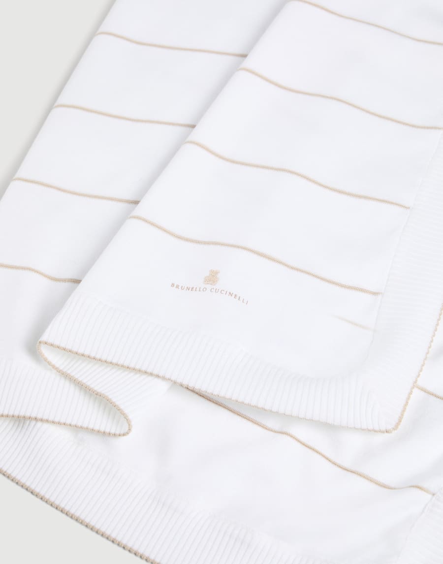 Bernie Baby striped blanket White Baby - Brunello Cucinelli