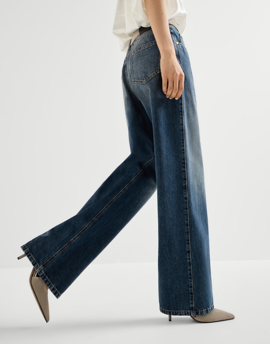 Pantalón Contemporary Loose Denim Mujer - Brunello Cucinelli