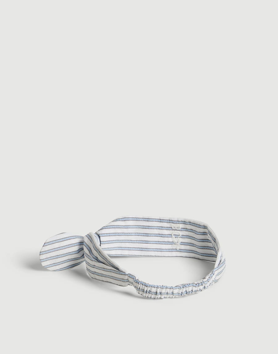 Baby Bernie cotton headband Azure Baby - Brunello Cucinelli