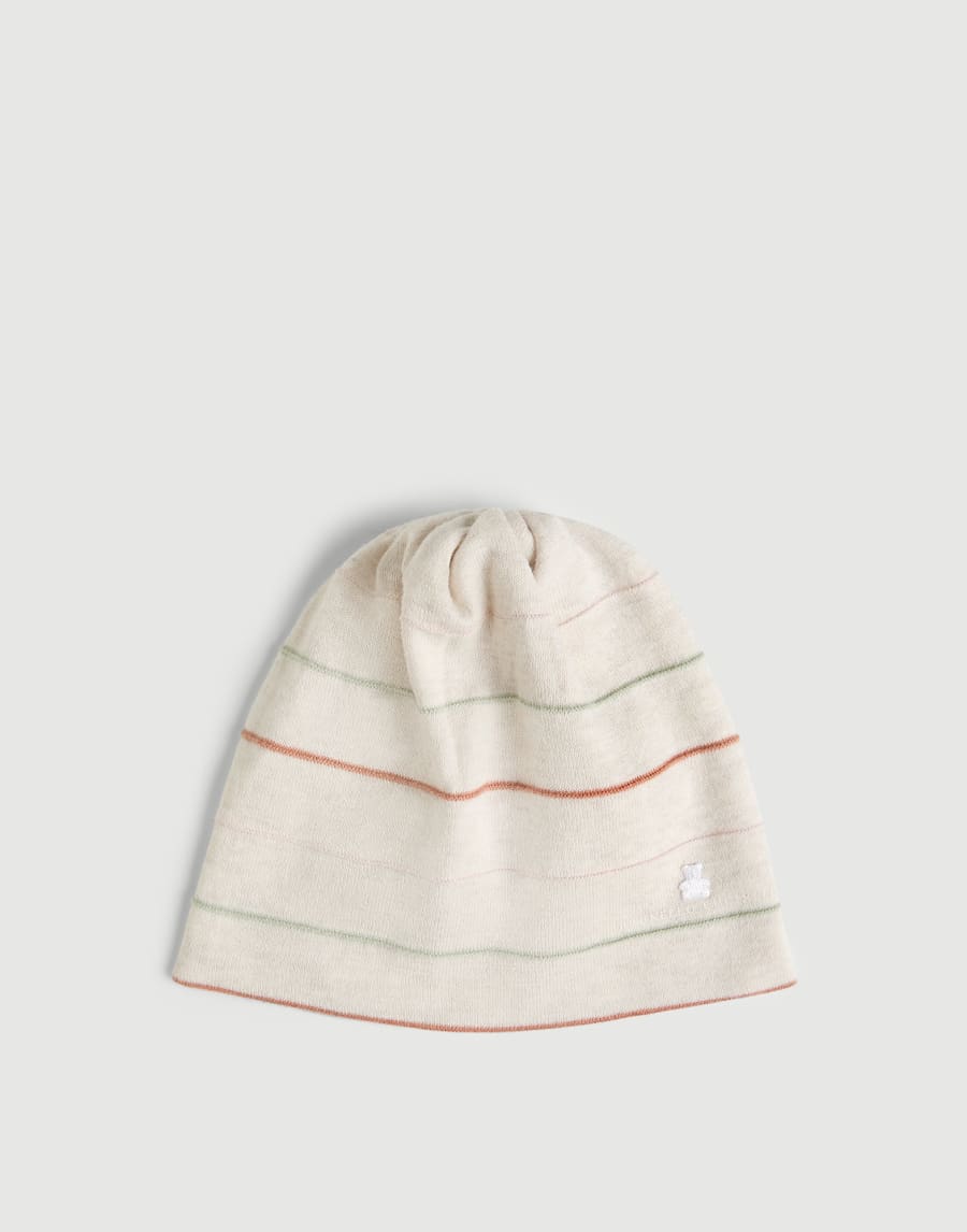 Bernie Baby striped beanie Oat Baby - Brunello Cucinelli