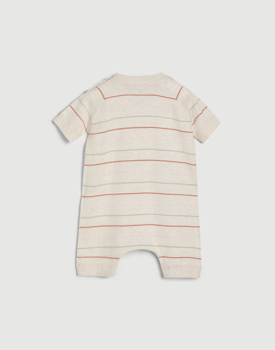 Bernie Baby knit coverall Buff Baby - Brunello Cucinelli