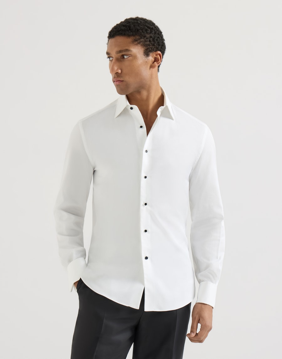 タキシードシャツ ホワイト メンズ - Brunello Cucinelli