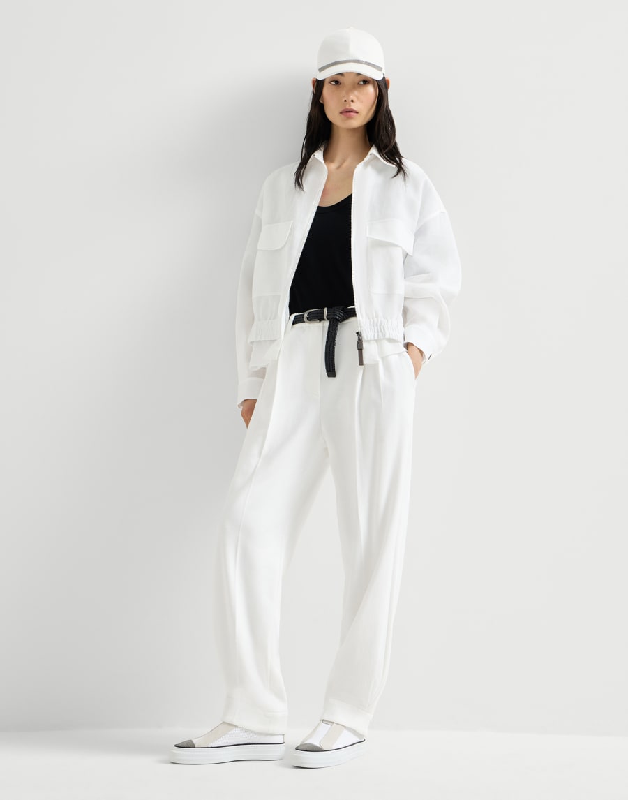 Sartorial Baggy trousers White Woman - Brunello Cucinelli