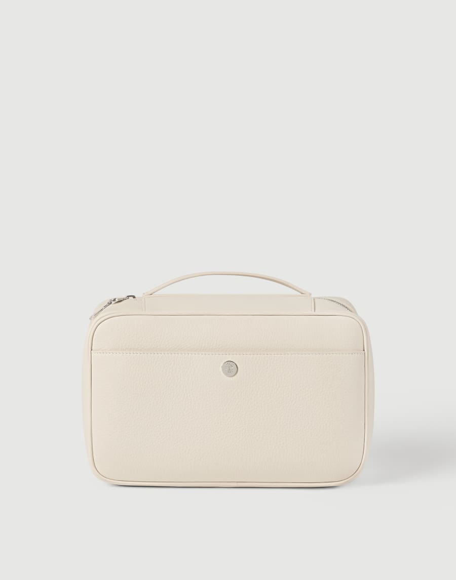 Calfskin beauty case Snow Man - Brunello Cucinelli