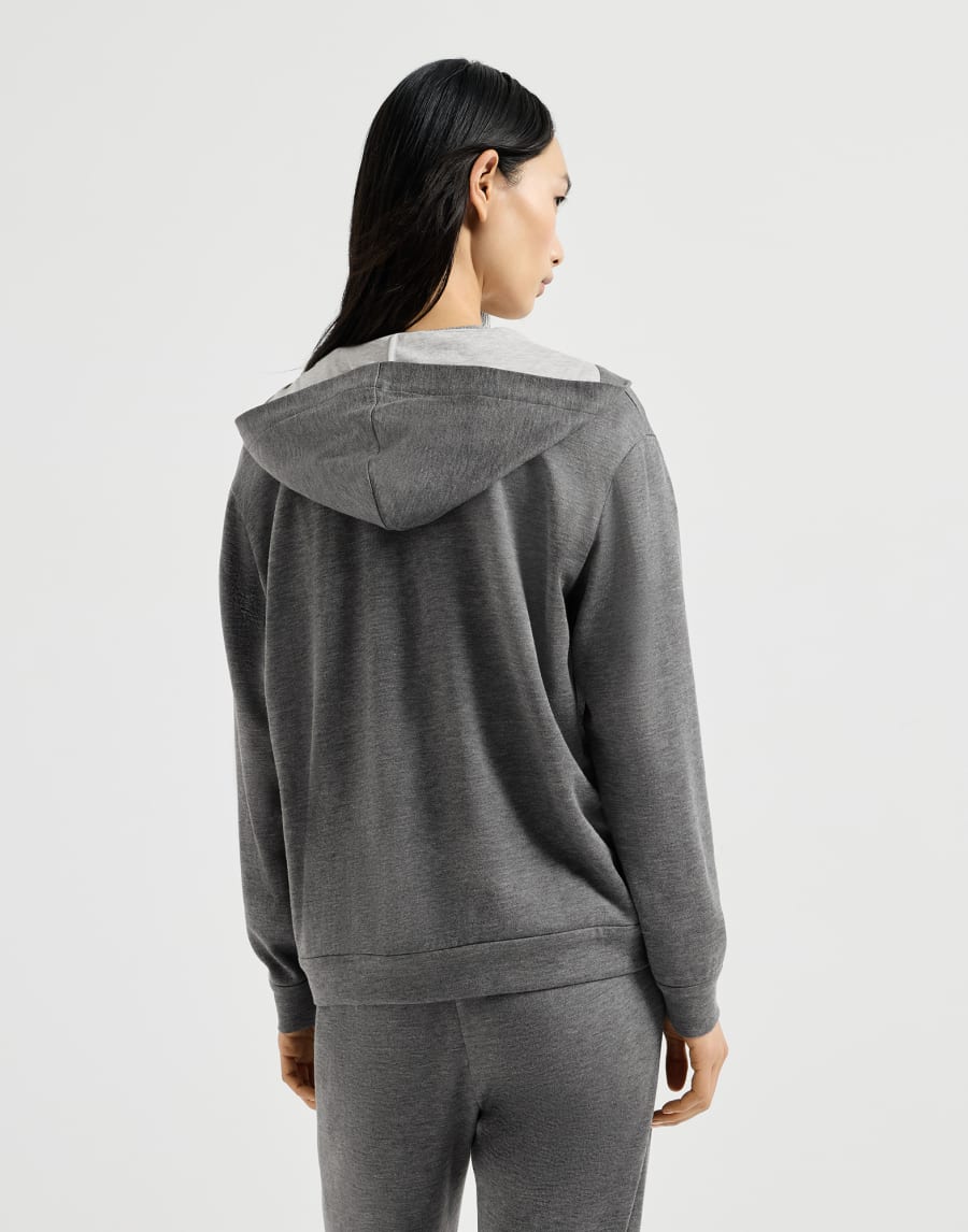 Sweatshirt with hood Dark Grey Woman - Brunello Cucinelli