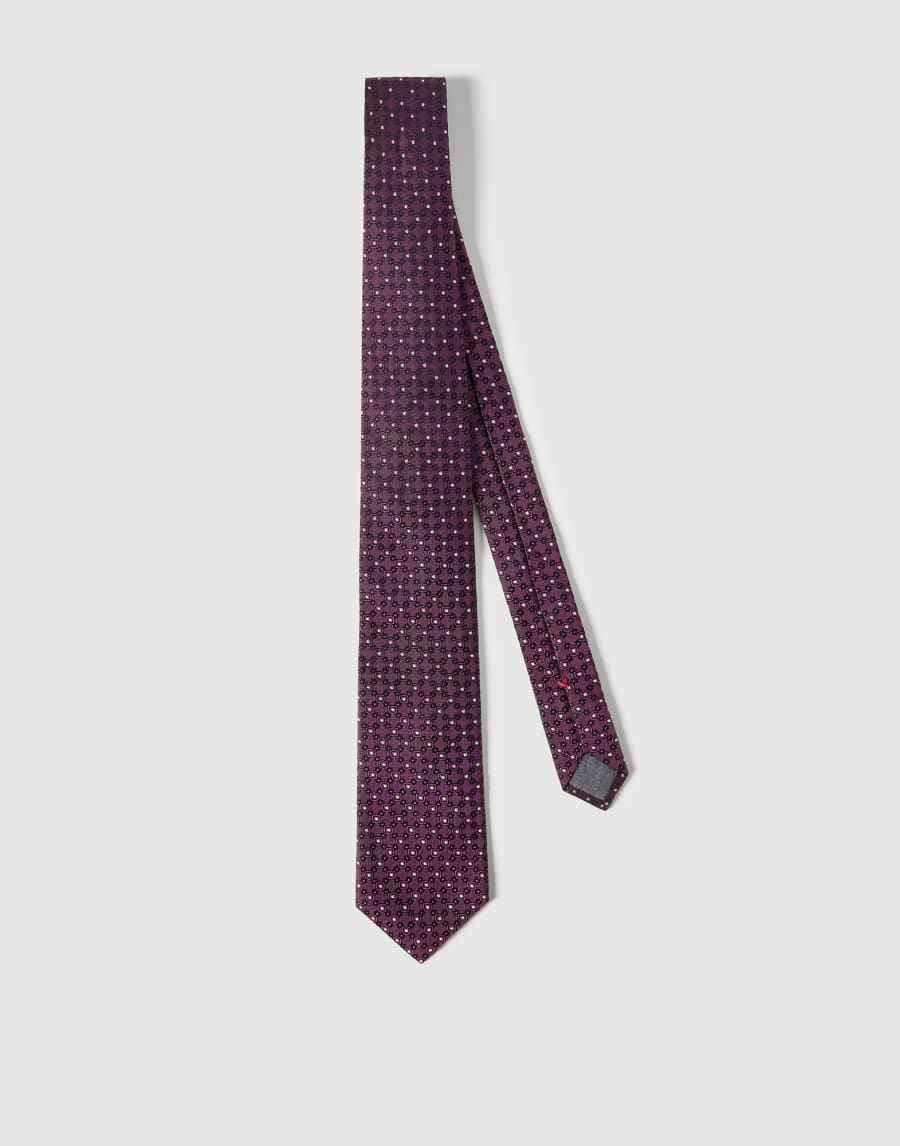 Corbata Jacquard de seda Bermellón Hombre - Brunello Cucinelli