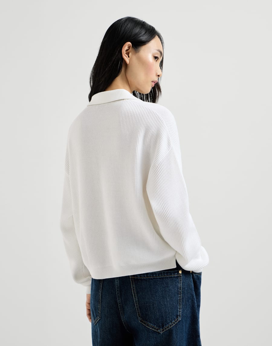 Polo shirt with monili Panama Woman - Brunello Cucinelli