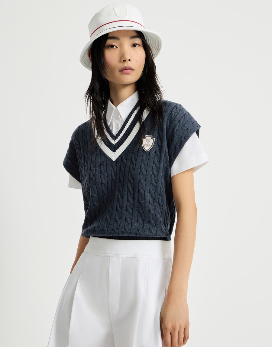 Knit T-shirt Blue Woman - Brunello Cucinelli