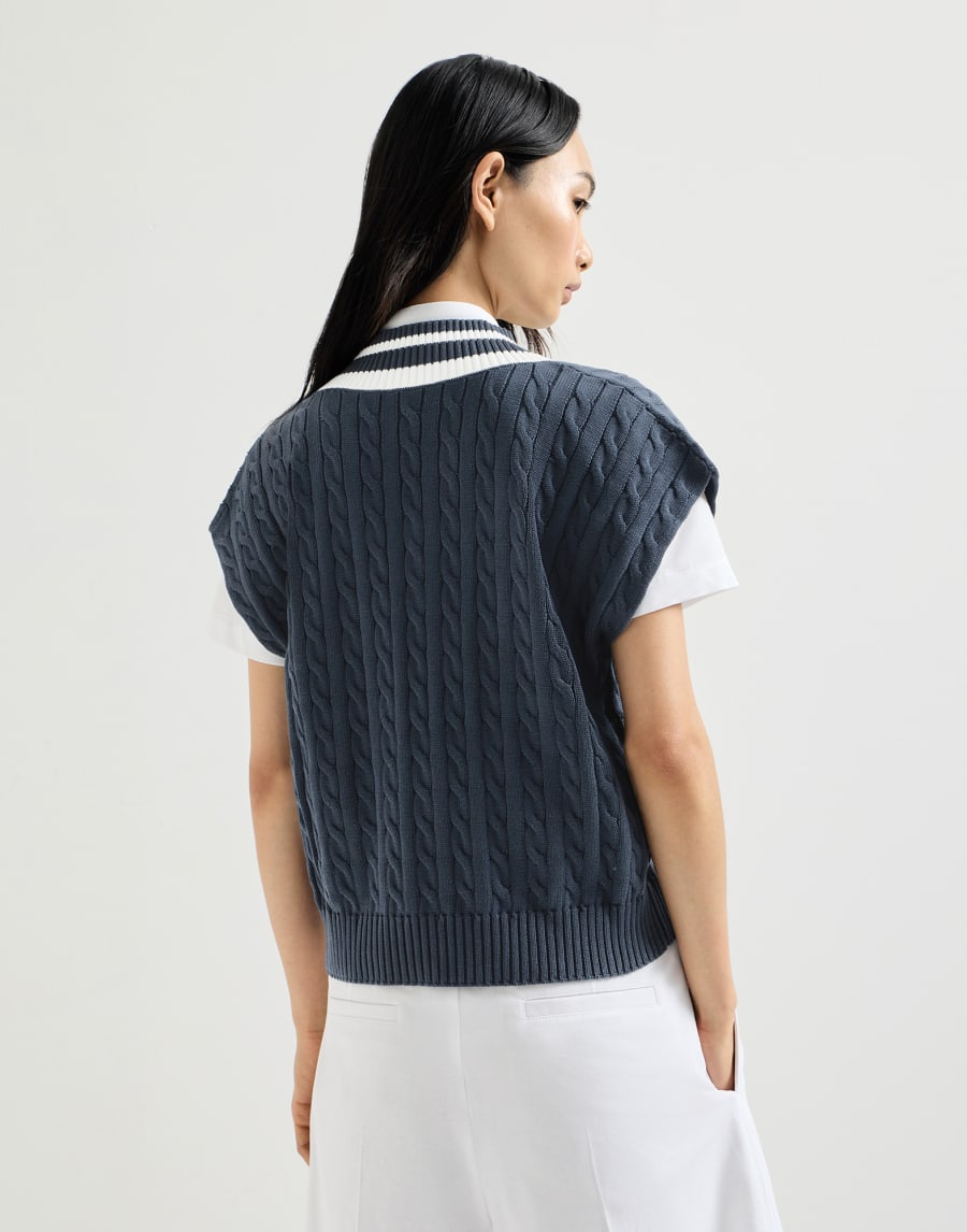 Knit T-shirt Blue Woman - Brunello Cucinelli