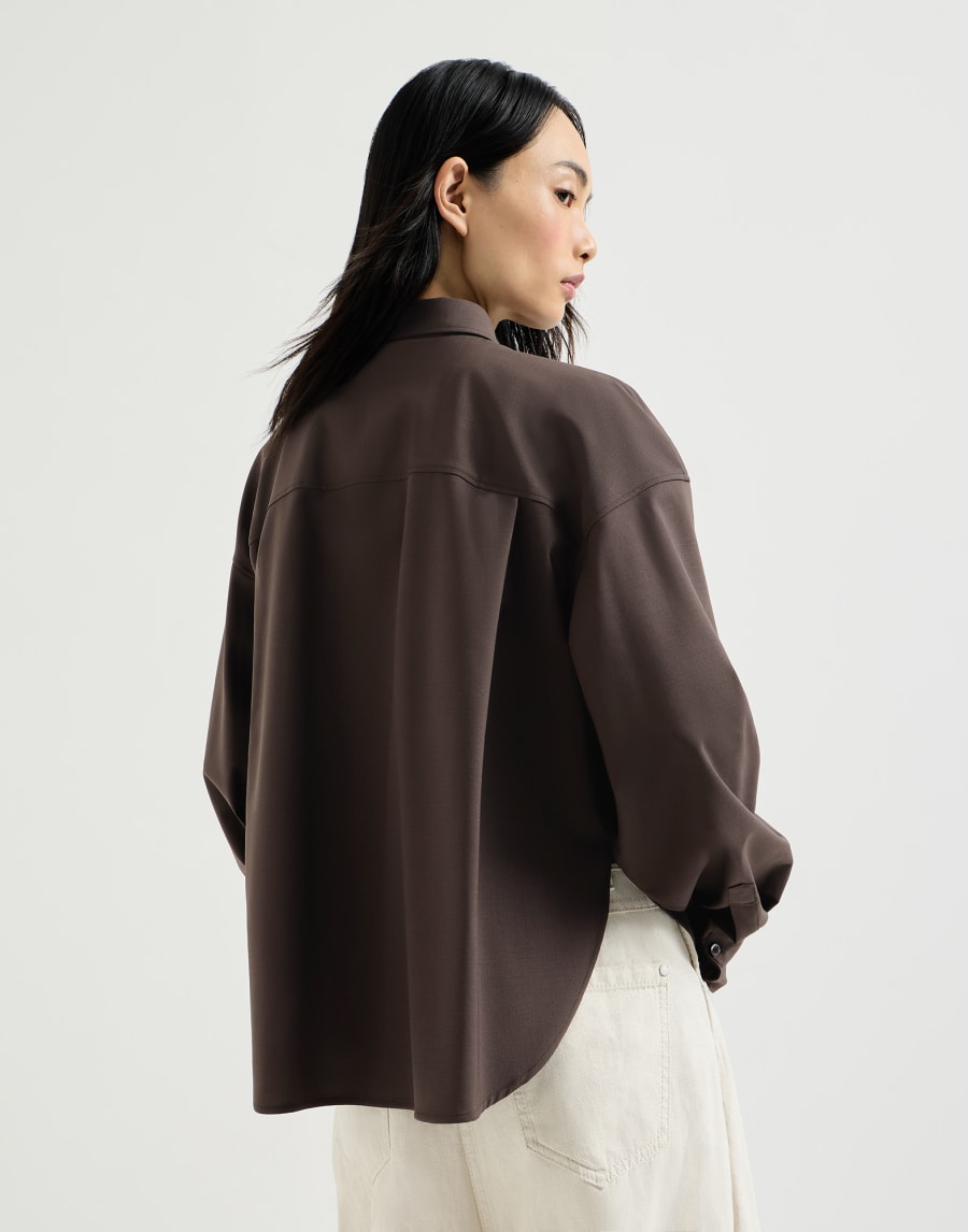 Tropical Luxury 衬衫 可可色 女款 - Brunello Cucinelli