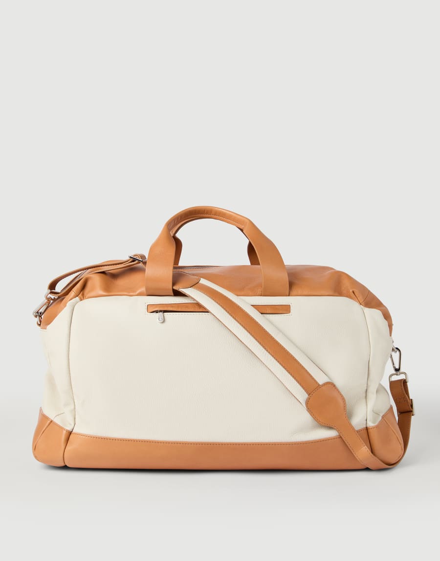 Grained calfskin active bag Natural Man - Brunello Cucinelli