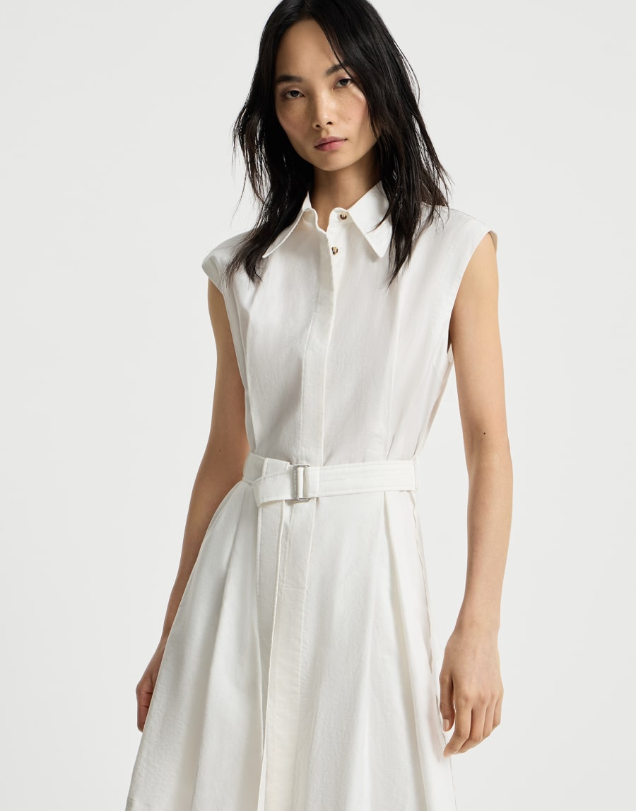 Mini Chemisier dress with monili Panama Woman - Brunello Cucinelli