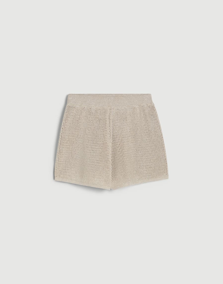 Net rib knit shorts Oat Girls - Brunello Cucinelli