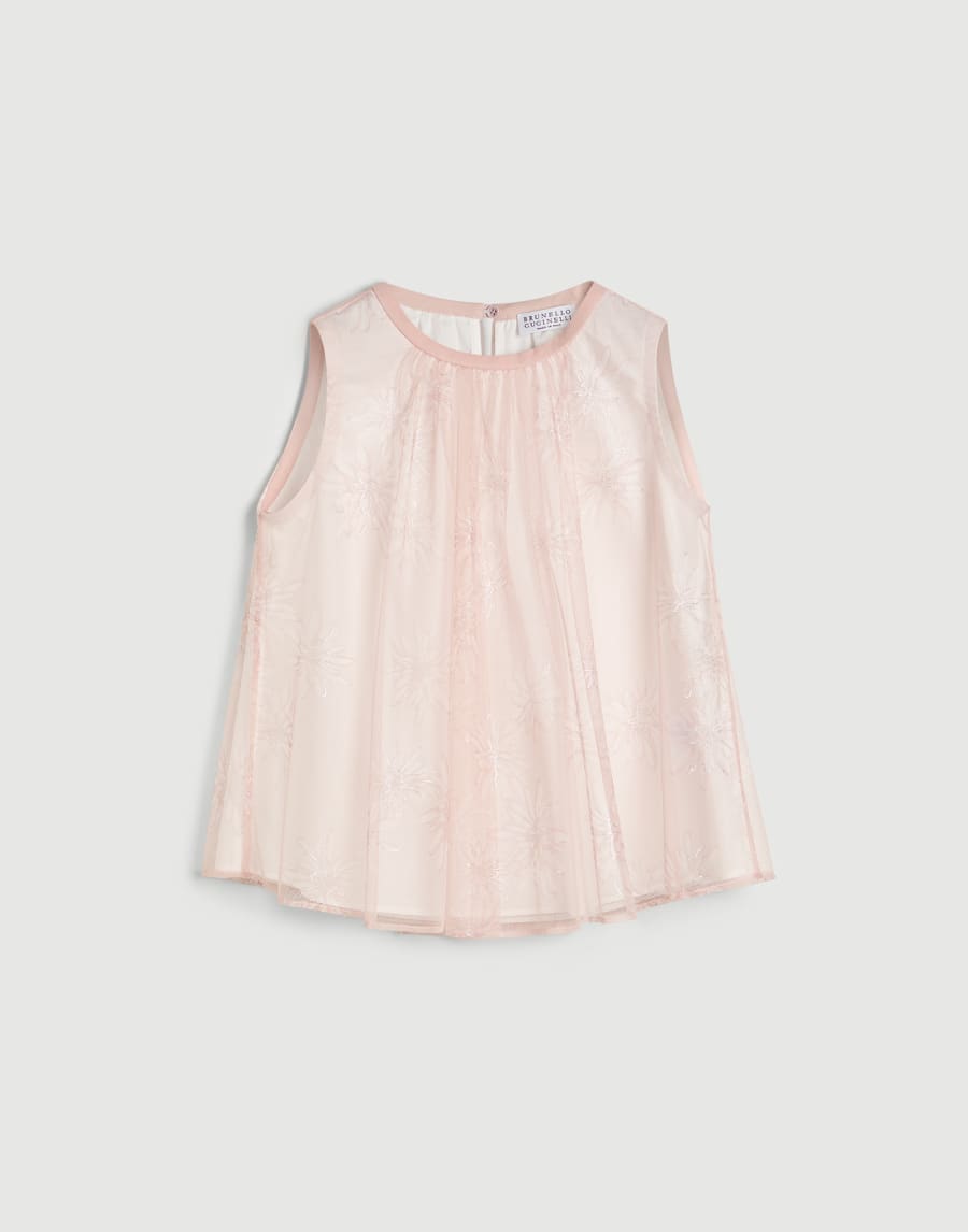 Sparkling daisy top Light Pink Girls - Brunello Cucinelli