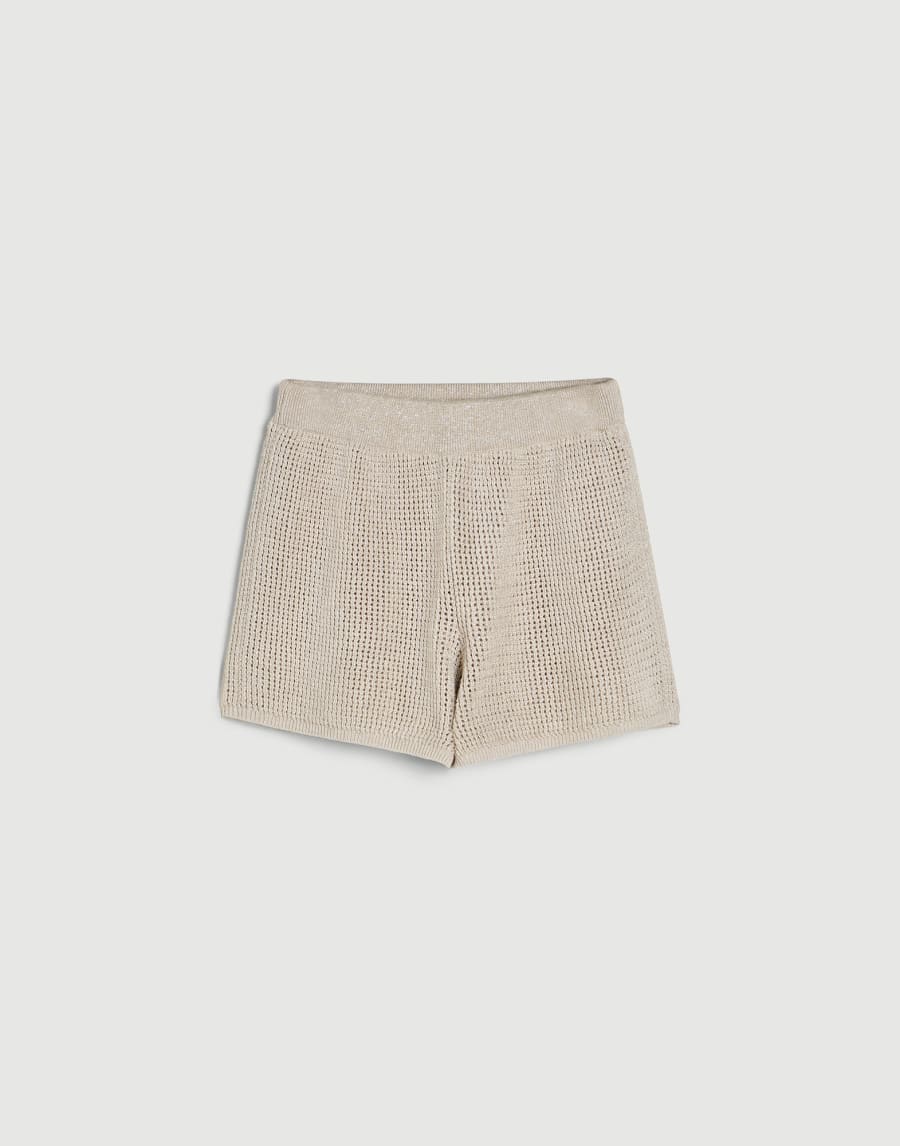 Net rib knit shorts Oat Girls - Brunello Cucinelli