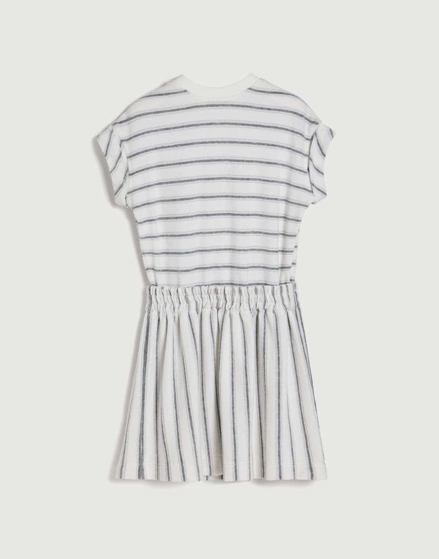 Robe en jersey Sparkling Stripe Gris Clair Fille - Brunello Cucinelli