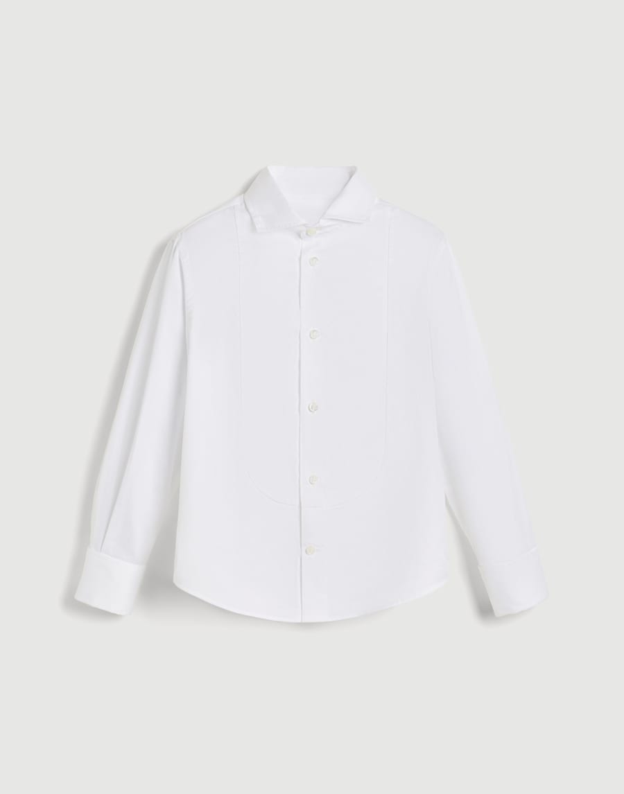 Twill shirt with spread collar White Boys - Brunello Cucinelli