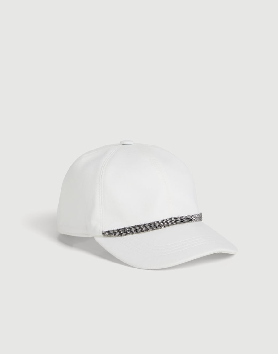 コットンフェルパ ベースボールキャップ ホワイト ガールズ - Brunello Cucinelli