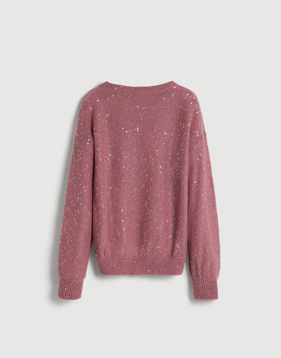 Linen and silk sweater Pink Girls - Brunello Cucinelli