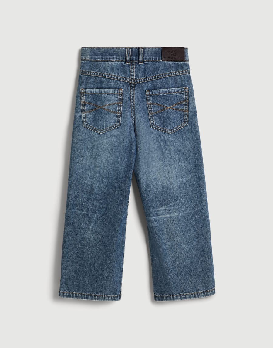 Five-Pocket-Hose Dunkles Jeansblau Mädchen - Brunello Cucinelli