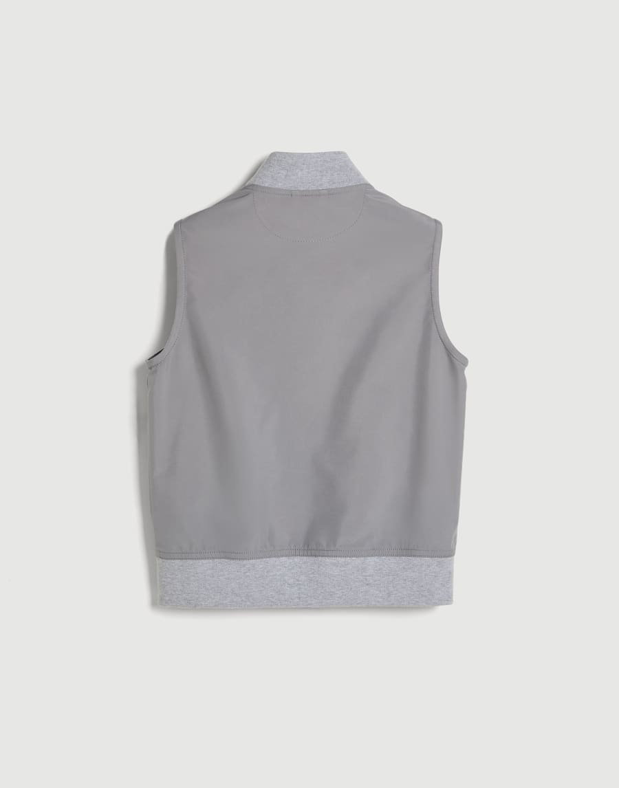 Nylon vest with logo Grey Boys - Brunello Cucinelli