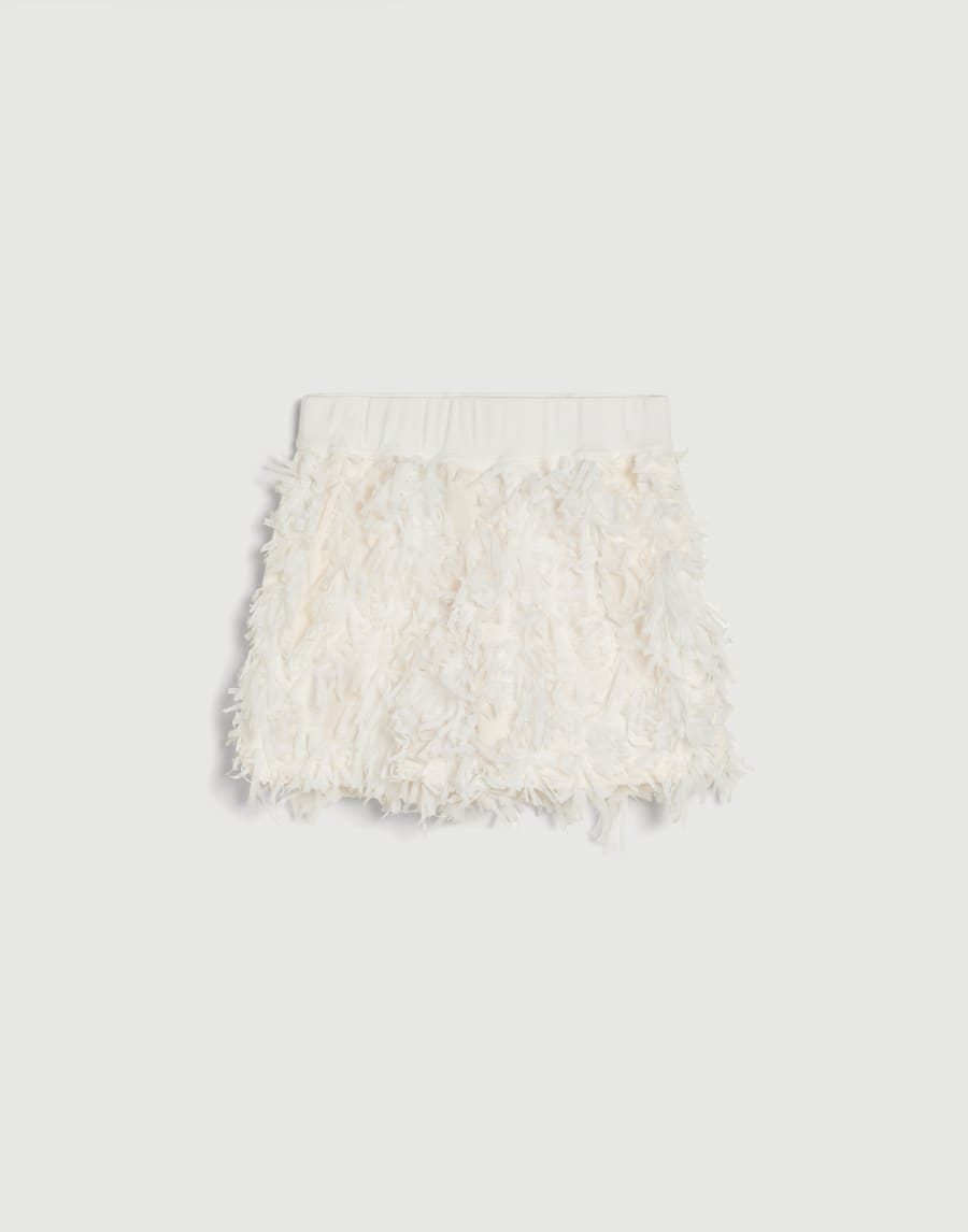 Fuzzy Feather-Shorts Panama Mädchen - Brunello Cucinelli