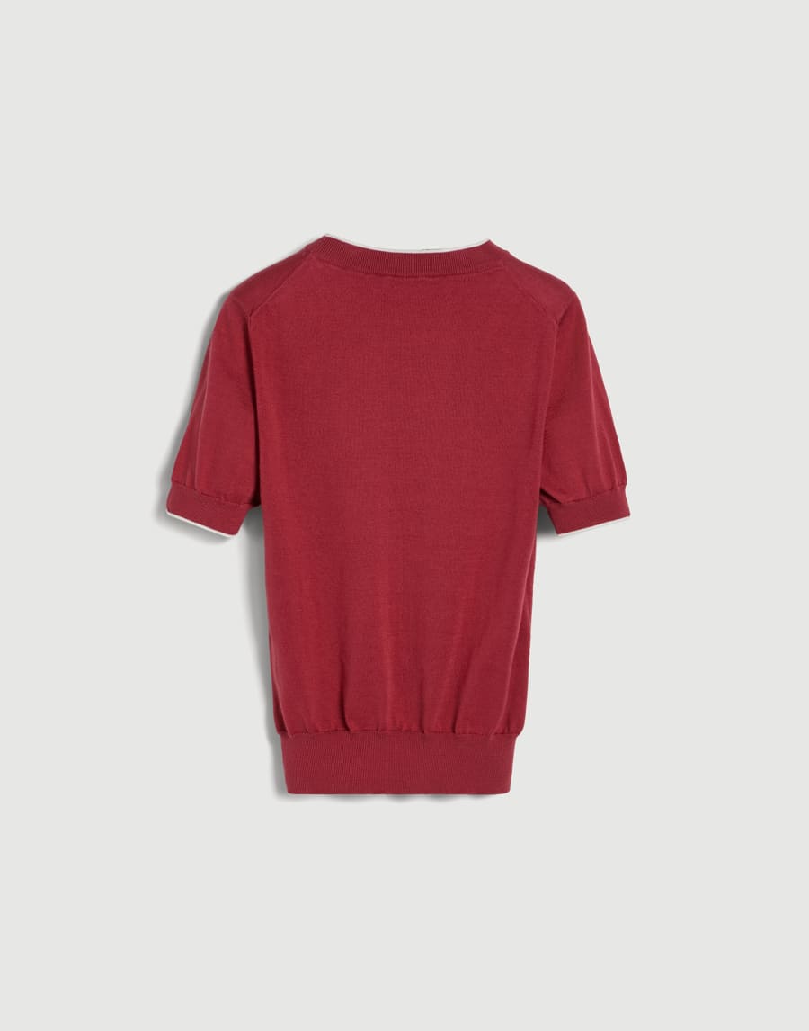 Lightweight knit T-shirt Red Boys - Brunello Cucinelli