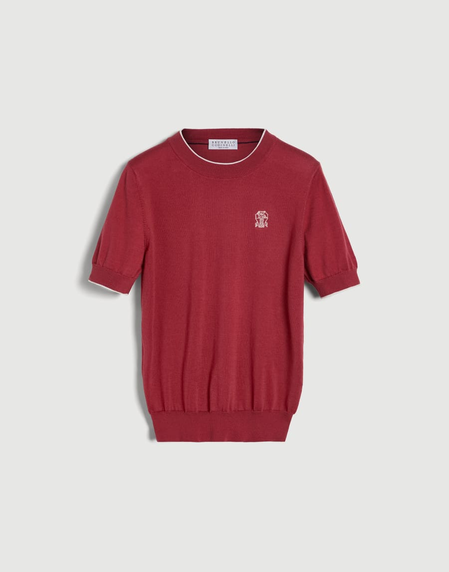 Lightweight knit T-shirt Red Boys - Brunello Cucinelli