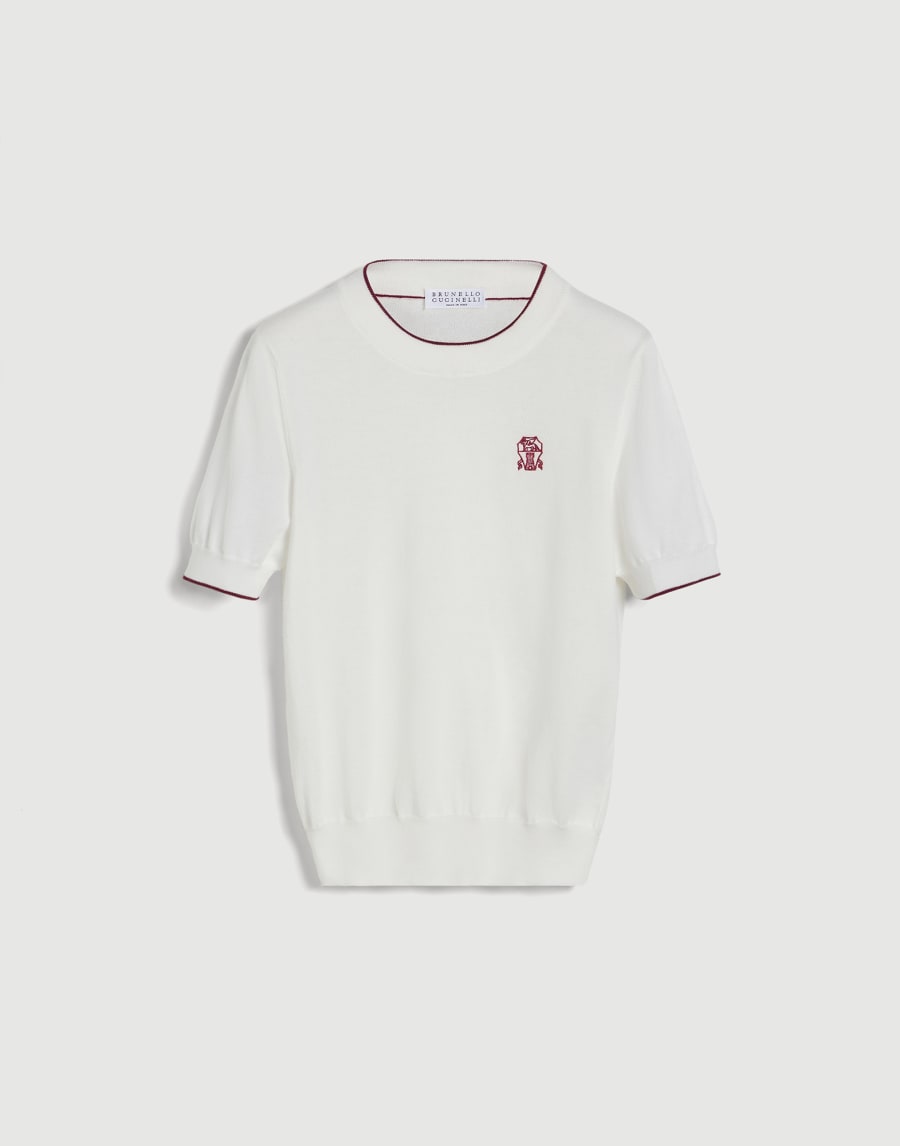 Lightweight knit T-shirt White Boys - Brunello Cucinelli
